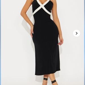 Elegant Black and White Women's Dress